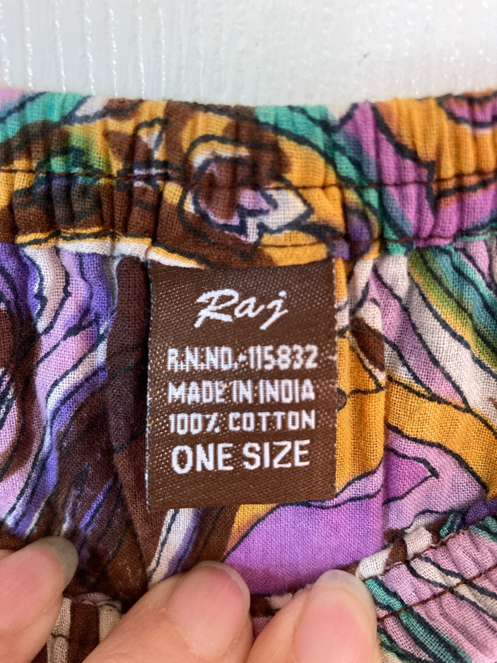 Boho Tiered Maxi Skirt in Purple, Teal & Brown - Picture 2 of 4